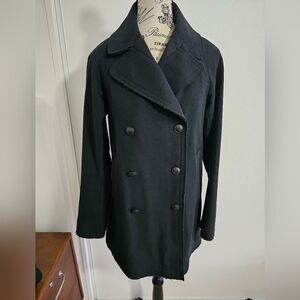 Rag & Bone Classic Black Pea Coat Size XS